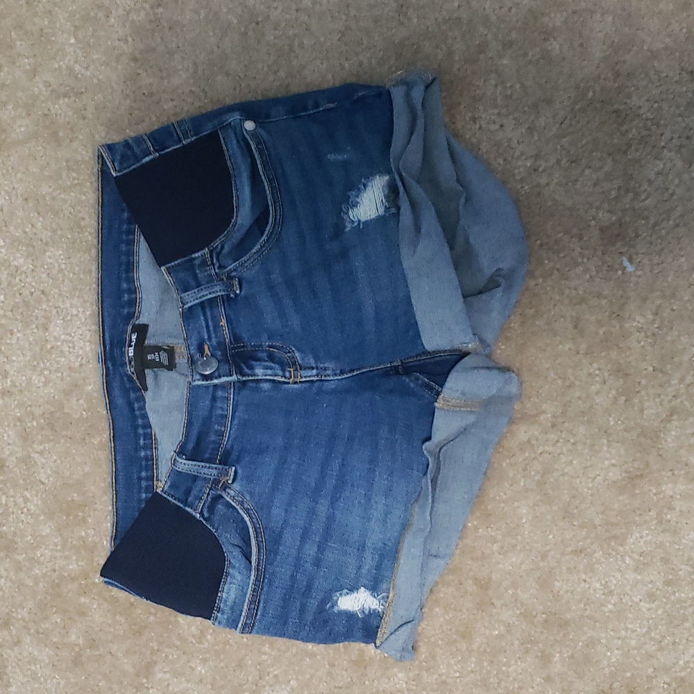 Indigo Blue, XS Side Panel Maternity shorts